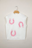 PRETTY BASH Western Horseshoe Mock Neck Sweater - ZEWU