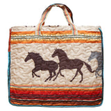 Western Stripe Quilt Set: Queen