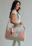 Mint, Pink & Orange Aztec Duffel AOD4