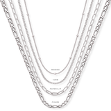 Mini Belt Buckle Necklace (Mama) - Silver