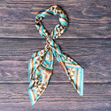 AVS869 PAILSEY WILD WEST PRINT SILK SCARF 36X36