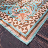 AVS869 PAILSEY WILD WEST PRINT SILK SCARF 36X36