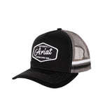 Ariat Est Patch Trucker Cap - Black/Grey