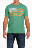 Cinch Mens Tee - Heather Green