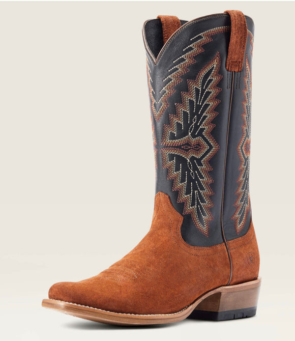 Futurity Showman Boot - Dark Copper Roughout / Classic Black