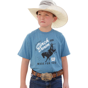 Cinch Boys T Shirt - Lt Blue