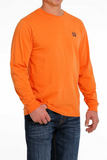 Cinch Mens Long Shirt Tee - Orange