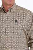 Cinch Mens Long Sleeve Shirt - Khaki