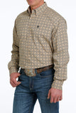 Cinch Mens Long Sleeve Shirt - Khaki