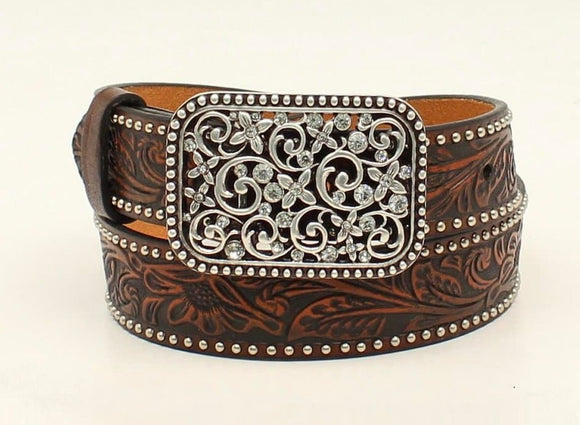 Ariat Girl’s Embossed Western Belt With Buckle