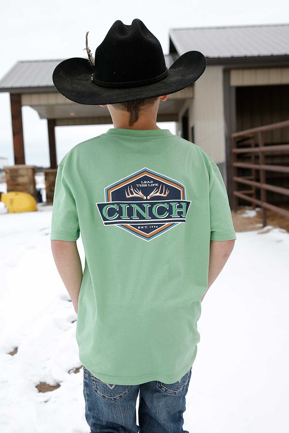 Cinch Boys Lead this Life Tee - Green