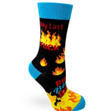 ‘My Last F**k, Oh Look it’s on Fire’ Ladies Novelty Socks