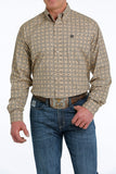 Cinch Mens Long Sleeve Shirt - Khaki
