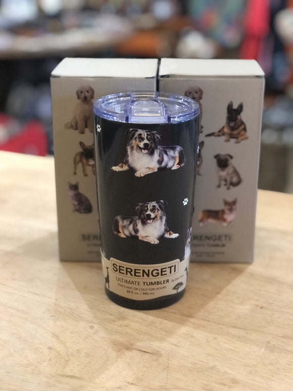 20 Oz Tumbler Australian Shepherd SERENGETI