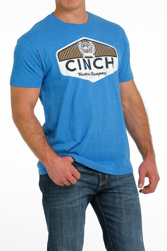 Cinch Mens T Shirt - Heather Blue