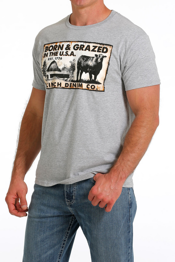 Cinch Mens ‘Born & Grazed’ T Shirt
