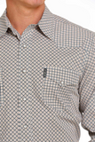 Cinch Mens Modern Fit Western Shirt - White/Navy