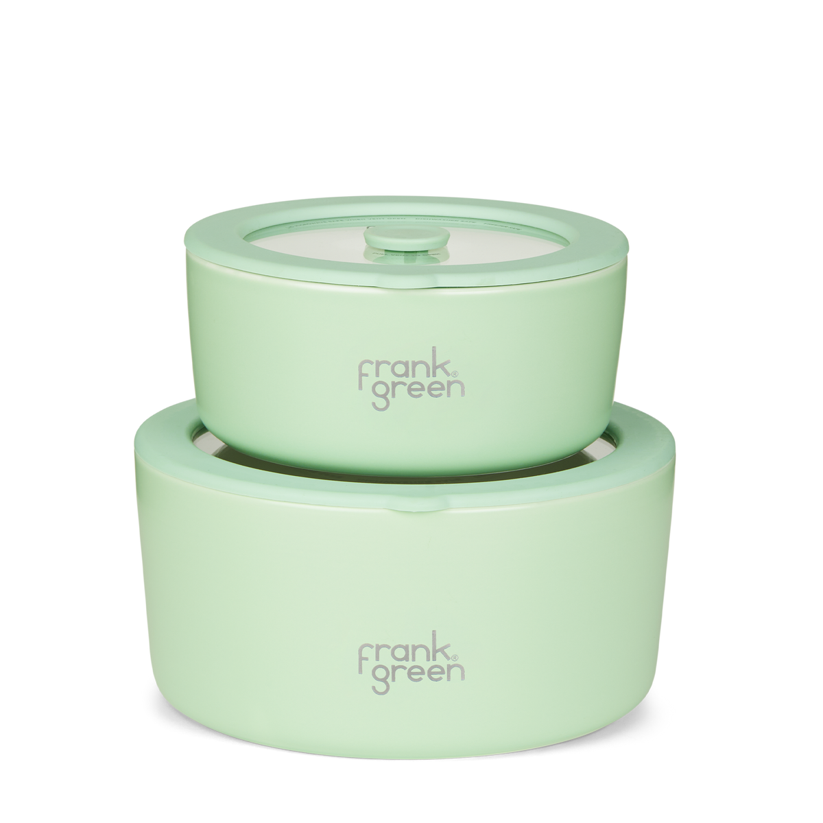 Frank Green Porcelain Bowls with Glass Lids 2 Pack 700ml & 1500ml