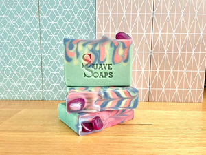 Pink Agate Goat Milk Soap: Paper Band