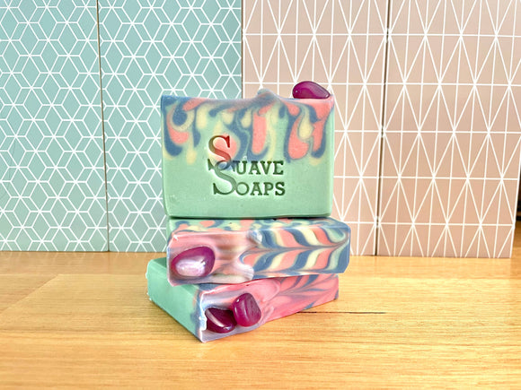 Pink Agate Goat Milk Soap: Paper Band