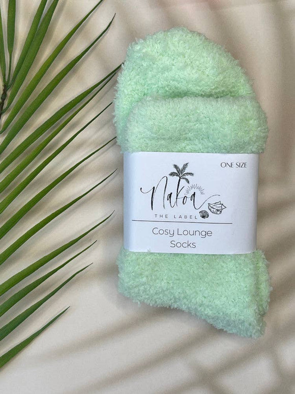 Cosy Lounge Socks - Aspen - Lime Green