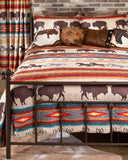 Western Stripe Quilt Set: Queen