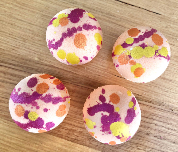 Handmade Heavenly Honeysuckle Goat Milk Bath Bomb: Shrink Wrapped