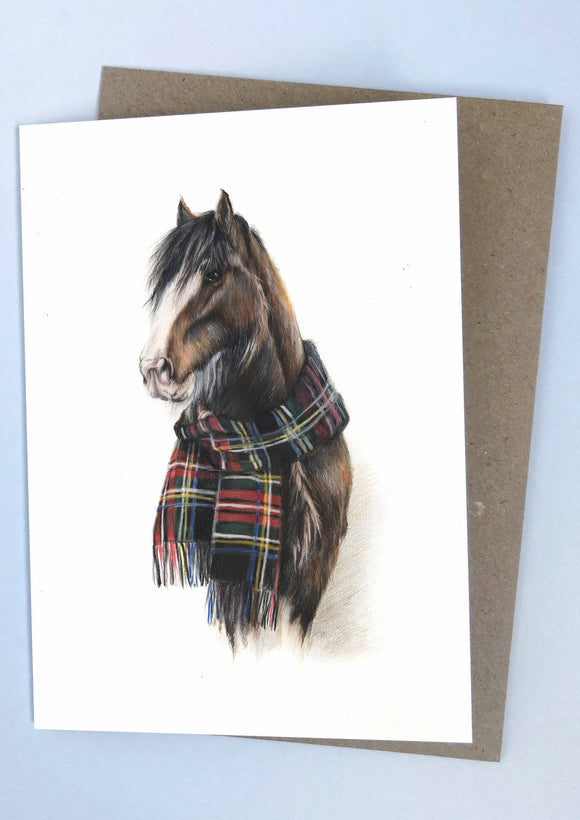 The Black Stewart Clydesdale (Greeting Card)