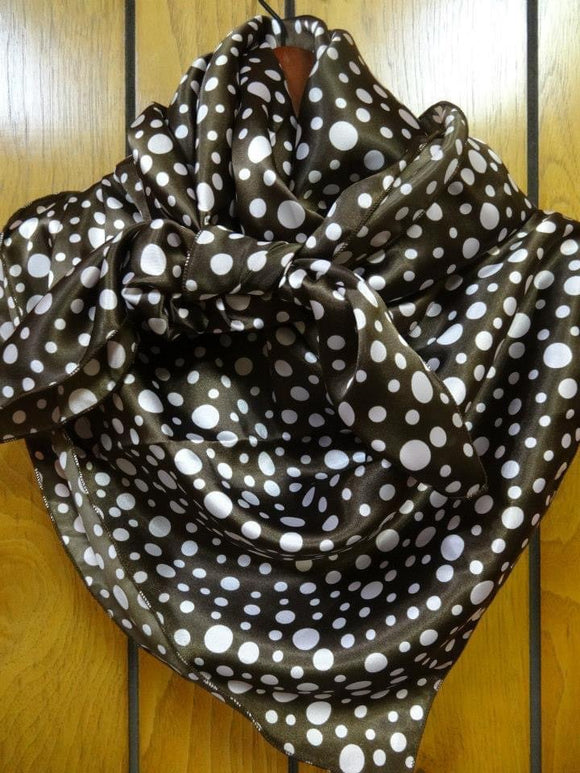 Brown & White Polka Dot Wild Rag