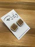 Square Cowhide Bamboo Studs