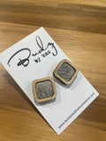 Square Cowhide Bamboo Studs