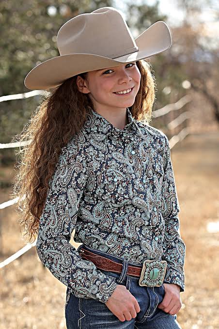 Girls Cruel Girl Western Snap Button Shirt
