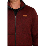 Cinch Mens Burgundy Sweater Jacket