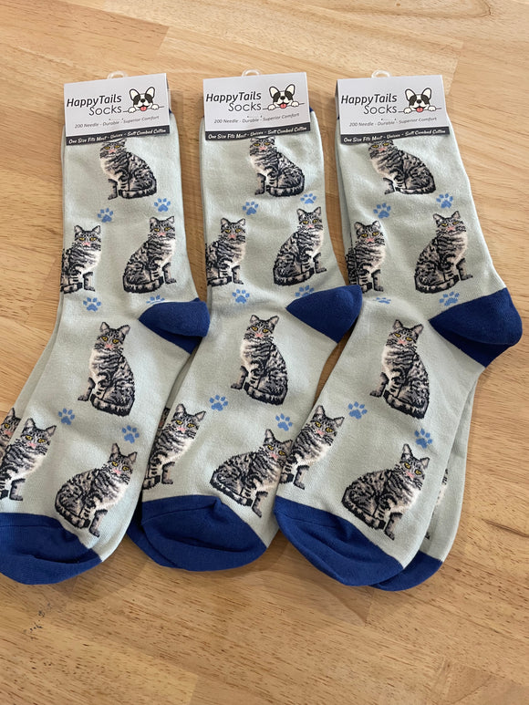 Silver Tabby Socks