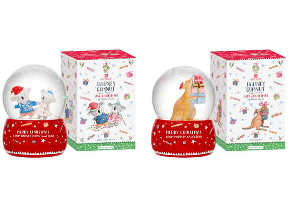 Barney Saves Christmas Snow Globes