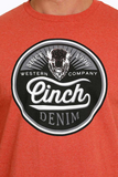 Cinch Mens T Shirt - Heather Orange