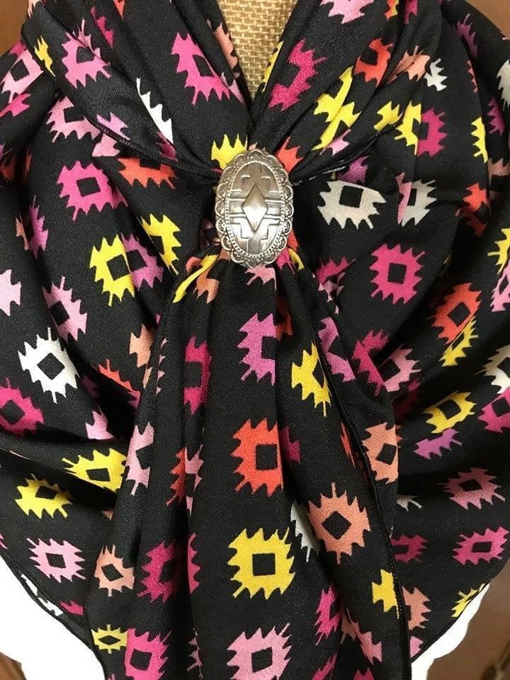 Pink & Black Aztec Wild Rag – The Tack House