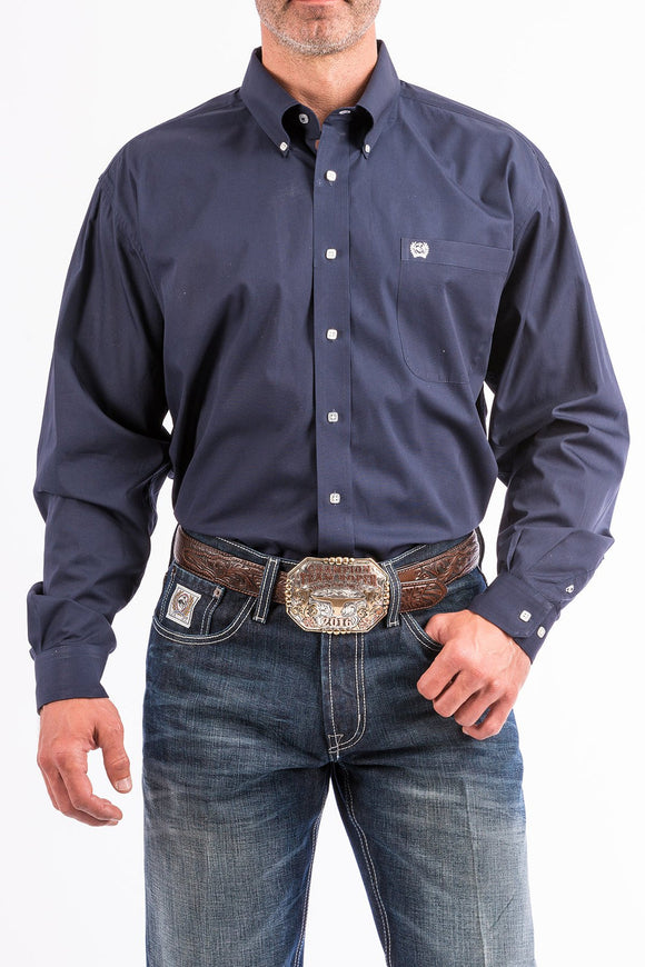Cinch Mens Long Sleeve Shirt - Navy