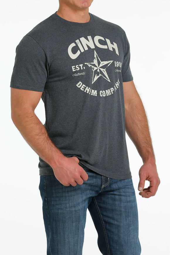 Cinch Mens T Shirt - Heather Navy