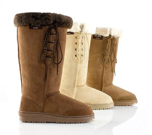 Premium Lace Long Sheepskin Boots