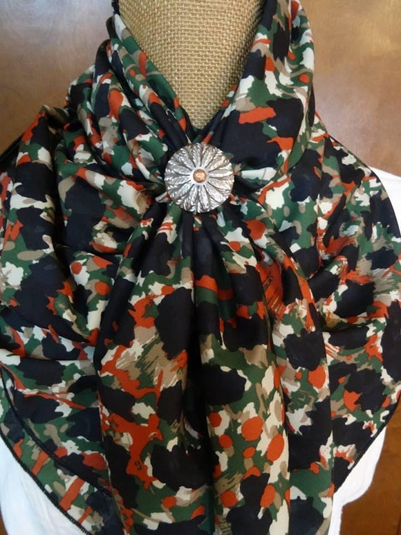 Black & Burnt Orange Wild Rag