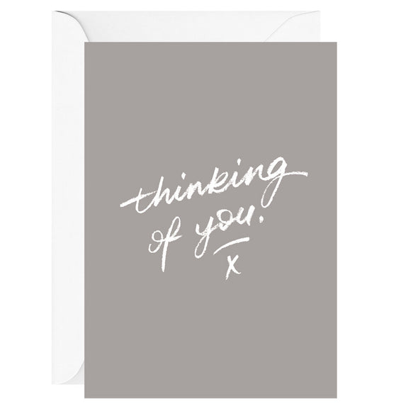 Thinking of You - Grey Greeting Card