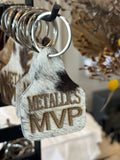 Metallics MVP Cowhide Keyring