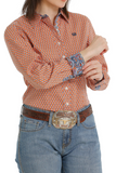 Cinch Ladies Button Down Shirt - Orange