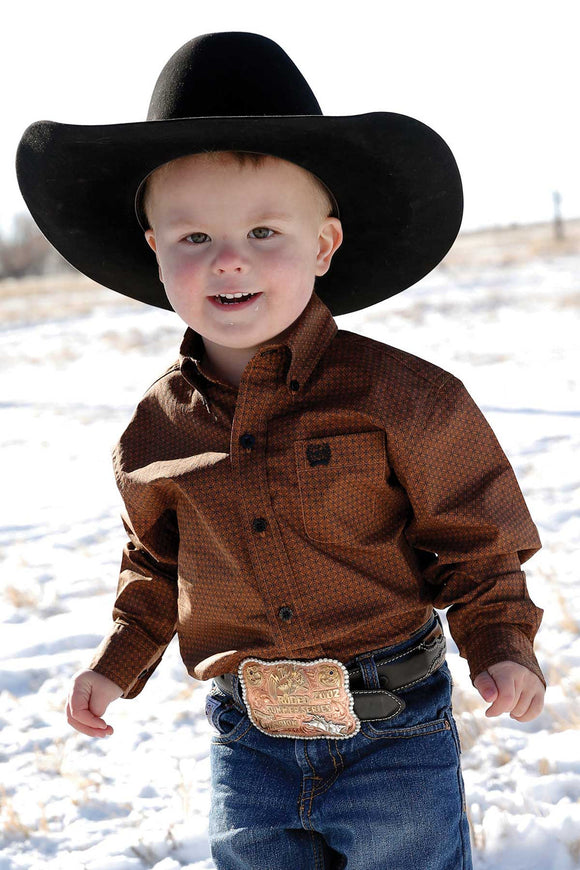 Cinch Boys Long Sleeve Shirt -  Copper