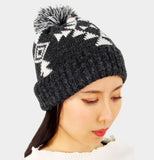 Western Knit Pom Pom Beanie
