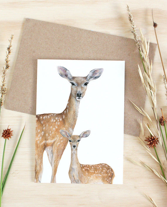 Deers Card - Greeting Card