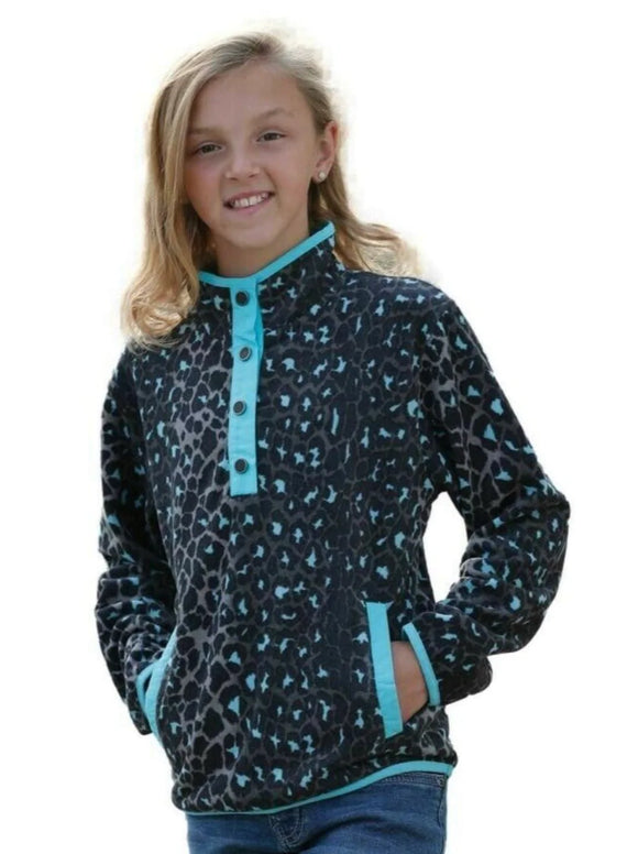 Cruel Girls Polar Fleece leopard Print Pullover