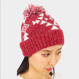 Western Knit Pom Pom Beanie