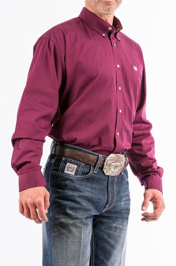 Cinch Men’s Classic Shirt - Burgundy